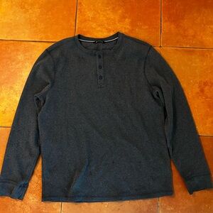 Classic Navy Long Sleeve Henley for Men